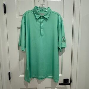 Donald Ross Green White Tobacco Road Golf Shirt, Size L